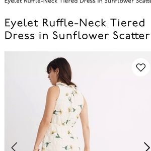 Feel the sun on your shoulders in this floral print eyelet dress.